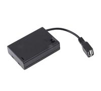 MRiiVE Para pilas 3 x AA con tapa e interruptor conectado al conector USB hembra porta pilas con toma USB hembra