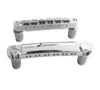 MRiiVE Puente de Guitarra EléCtrica, Puente de Guitarra de TamañO EstáNdar de 12 Cuerdas, Juego Completo de Accesorios de Guitarra de AleacióN de Zinc con Pasador de de Puente