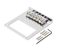 MRiiVE Sillín de 6 Rodillos Puente de Guitarra Humbucker de 6 Cuerdas para Guitarra Tele (Cromo)