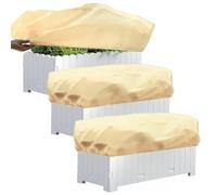 Mrisata 3 fundas de protección para plantas para jardineras - 100 x 45 x 40 cm, cubierta rectangular para macetas de invierno, fundas para heladas, bolsas, mantas para balcón, macetas, cajas de flores