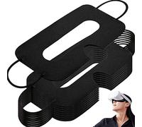 Mrisata Almohadillas de Protección Desechables 3D VR Almohadilla para Ojos Universal No Tejida Suave Transpirable Higiénica Uso único para 2 Vive Pro PS Gear VR Í (50 Piezas Negro)