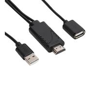 Mrisata Cable Adaptador HDTV 2 en 1 1080P USB Hembra a HDMI Macho para Teléfono Android e Inteligente