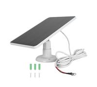 Mrisata Cargador de Cámara de Panel Solar 10W de Alta Eficiencia IP66 Soporte Ajustable a Prueba de Lluvia con Cable de 9.8 Pies para Videos de Timbre 2 Toilmell 3 Toilebell 2k Cámaras (CSP4W-O-W)