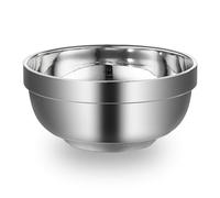 Mrisata Cuenco de Metal de Doble Capa, Cuenco Redondo de Gran Capacidad para Mezclar en el Dormitorio de la Cantina del Hogar, con Prevención de Quemaduras y Uso Multiusos