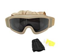 Mrisata Desert Locust - Gafas de sol a prueba de viento y arena, para exteriores, con 2 lentes intercambiables, para motocicleta, ciclismo, paintball, caza