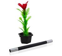 Mrisata Juguete para Trucos de Varita Mágica a Flor, Increíble Accesorio Mágico para Representaciones Teatrales y Fiestas, Plástico, 22 Cm, Diversión para Magos, N (Verde)