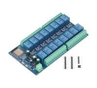 Mrisata Módulo de relé de 16 Canales, para Placa de Desarrollo de Hogar Inteligente WROOM 32E, con Fuente de Alimentación CC de 5 a 12 V, Control de Cargas de hasta CA 250 V CC 30