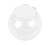 Mrisata Pecera Redonda Peceras Pecera Redonda de Plástico Resistente Estilos Pecera Redonda Pequeña Multiusos a Prueba de Roturas para Decoraciones de Estanterías de Escritorio (L)