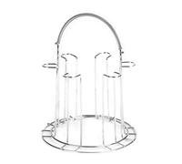 Mrisata Portavasos de Vidrio Estable, Estante de Almacenamiento con Drenaje de Acero Inoxidable para Tazas de café, con Base Resistente y Enchapado sin óxido, para Uso en Fiestas,
