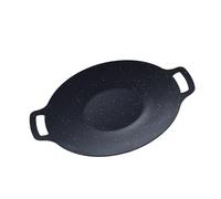 Mrisata Sartén para Barbacoa Coreana, Revestimiento de Piedra Maifan, Estufas y Compatible con Inducción, Sartén Redonda, Sartén Coreana con Revestimiento Antiadherente, Bandeja para