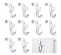 Mritrit 10 Piezas Gancho Radiador Toallero Baño, Perchas para Radiadores Toalleros, Gancho para Radiadores Redondos, Plástico Dobles Ganchos para Soporte Radiador Pared (Transparente)