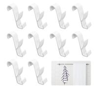 Mritrit 10 Piezas Gancho Radiador Toallero Baño, Perchas para Radiadores Toalleros, Gancho para Radiadores Redondos, Plástico Dobles Ganchos para Soporte Radiador Pared (Blanco)