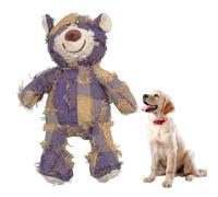 Mritrit Juguete para perros, oso de peluche para perros, sonido Kong Teddy para mascotas, juguete para masticar, cachorro mediano y grande (24 cm, oso morado)