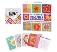 Mritrit Libro de Granny Square Crochet, 50 Unidades Tarjetas de Ganchillo Kit Principiantes, Patrones Grannys Crochets, Set Granny Squares Card Deck Mix Match para Café, Parque o ¡De Viaje