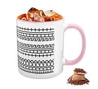 Mritrit Taza con Mensaje Oculto, 350 ml Taza de Café de CeráMica con Mensaje Oculto para Oficina Y Amigos, Regalo Divertid (Blanco y Rosa)