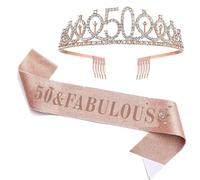 Mrkeung Tiara de corona de cumpleaños para mujer, joyería de princesa, reina, banda de rey, diadema para boda, fiesta, accesorios 479, One Size, Cristal, Cristal