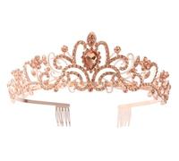 Mrkeung Tiara de corona de cumpleaños para mujer, joyería de princesa, reina, banda de rey, diadema para boda, fiesta, accesorios 779, One Size, Cristal, Cristal