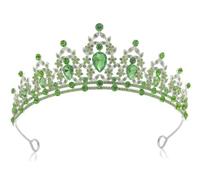 Mrkeung Tiara de corona de cumpleaños para mujer, joyería de princesa, reina, banda de rey, diadema para boda, fiesta, accesorios 456, talla única, Cristal, Cristal