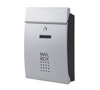 MRKU Buzón de Pared, buzón de Correo, buzón de Acero Inoxidable para Quejas y sugerencias, Ideal para Exteriores, Villas Europeas, comunidades y hogares.