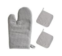 MRKU Guantes para Hornear, Guantes de Cocina para Horno, Juego de 3 Piezas, Antideslizantes, de algodón Grueso y Resistentes al Desgaste, artículos para el hogar para Asar a la Parrilla.