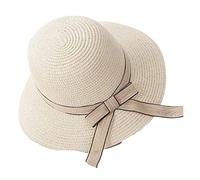 MRKU Sombrero de Verano para la Playa para Mujer, de Paja, Ideal para Vacaciones, Regalo para protegerse del Sol.