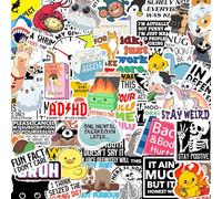 Mrltau 130 Piezas Conjunto De Stickers Divertidos, Material De PVC Impermeable, Calcomanías Geniales Y Graciosas para Adultos, Ideal para Botellas De Agua, Portátiles, Autos Y Más