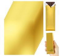Mrltau 50 unidades de embalaje de chocolate para chocolate Dubai, 19 × 16 cm, papel de chocolate para envolver Dubai, papel de chocolate, papel de aluminio dorado para embalaje de chocolate