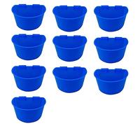 MRNHA 10 Piezas de de la Jaula para PáJaros, Jaula de Alimentador de Conejo Colgante, de Agua para Pollo, Cuenco para Mascotas con Gancho Grande