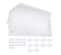 MRNHA 10PCS Divisor de Acuario Divisor de Tanque de Peces Rejillas de Filtro Bandeja de SeparacióN Bandeja de Aislamiento Rejilla de Rejilla con 20 PCS Sucker Clips