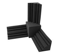 MRNHA 4 Piezas/Juego Espuma AcúStica 1 Pieza 15X15X15Cm Cuadrado Espuma de Aislamiento AcúStico + 3 Piezas 12X12X24Cm Trampa de Graves Espuma de Pared Retardante de Llama