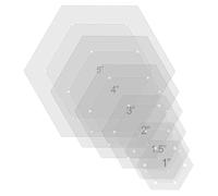 MRNHA 6 Piezas De Plantillas De Acolchado Hexagonales, Reglas Y Plantillas De Acolchado AcríLico, Plantillas De Costura para Unir Piezas, Margen De Costura