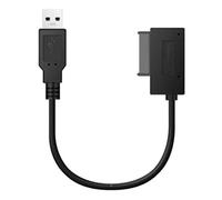MRNHA Adaptador USB PC 6P + 7P CD DVD ROM una USB 2.0 Convertidor Slimline 13 Pin Drive Cable para PC Laptop Notebook
