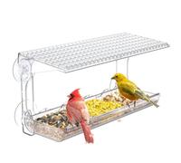 MRNHA Comedero para Pájaros de Ventana para Exteriores, Comederos para Pájaros Transparentes Montados en Ventana con Ventosas Fuertes, Pájaro Transparente