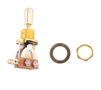 MRNHA Guitarra EléCtrica Dorada Interruptor de Palanca de 3 VíAs Interruptor Selector con Perilla de Punta de LatóN