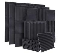 MRNHA Paneles Absorbentes de Sonido de Espuma Insonorizada AcúStica de 50 Piezas Paneles de Aislamiento AcúStico CuñA para de Estudio Techo 1 X 12 X 12 Pulgadas