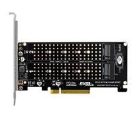 MRNHA Tarjeta PCI-E X8 de Doble Disco NVME M.2 M Key SSD Adaptador de ExpansióN Extended Dual NVME PCI-E X8 Split Card