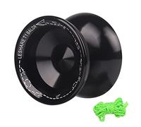 MRNHA Yoyo Yoyo Que No Responde Yoyo Competitivo, Yoyo de AleacióN para Principiantes, Trucos de PráCtica FáCiles, con Cuerdas, Negro