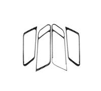 MRNQCB para P&orsche para Macan 2014 2015 2016 2017 2018-2021 Manijas De La Puerta Interior Panel Decoración Marco Pegatinas De Coche Accesorios Interiores(Black Carbon Fiber)