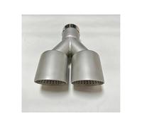 MRNQCB Tubo Escape Silenciador Garganta Cola Acero Inoxidable Pulido con Chorro Arena Tipo Y Doble Salida Al RAS Gran Calibre Accesorios Automóviles 1 Pieza Tubo Escape del Coche(63mm-89mm)
