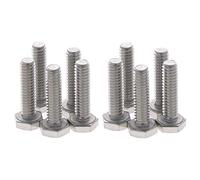 MroMax 1/4 - 20 tornillos de cabeza hexagonal UNC A2-70 (304) de acero inoxidable totalmente roscado, 10 unidades
