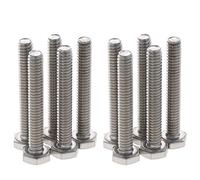 MroMax 1/4-20 x 1-3/4 pulgadas UNC Tornillos de cabeza hexagonal A2-70 (304) Tornillos de rosca hexagonales totalmente roscados, 10 unidades