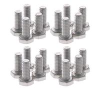 MroMax 1/4-20x5/8" UNC Tornillos de cabeza hexagonal A2-70 (304) Acero inoxidable totalmente roscado hexagonal pernos 20pcs