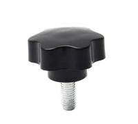 MroMax 1 pieza M10 x 20 mm de rosca de repuesto de tornillo de apriete de desmontaje rápido, piezas de repuesto de mango de sujeción, perilla de tornillo de agarre, color negro