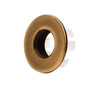 MroMax - 1 tapa redonda para lavabo de baño, acabado de latón con anillo hueco para hotel, motel, estilo Luxuary