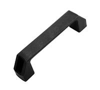 MroMax 1 tirador de plástico de 5.9 pulgadas entre centros de agujeros de 150 mm, tiradores cuadrados de 165 mm de longitud para equipaje, equipo mecánico, armario, manija de armario, color negro