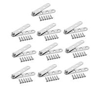 MroMax 10 bisagras de pivote de puerta oculta de rotación de 360 grados, color plateado, 6 x 1 cm, para puerta de madera y puerta de gabinete