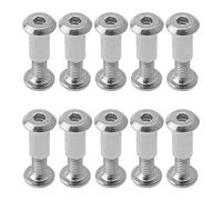 MroMax - 10 tornillos M6 para encuadernación de álbumes de fotos y álbumes de recortes, encuadernación de cuero, bolsos, reparación de cinturones