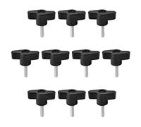 MroMax 10PCS M5x20mm Mango de sujeción Gripandles Tornillo Perillas Handgrips Roscado en forma de T Negro