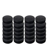 MroMax - 12 piezas de tapones de tubo de plástico de 60 mm de diámetro, para poste redondo, tapas de extremo para pasamanos, barandilla de escalones, tubo negro