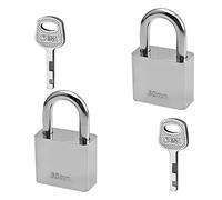 MroMax 2 candados con llave, candado de hierro de 1.2 pulgadas de ancho, candado de haz corto con llave igual para taquillas de gimnasio o escuela, cajón y archivador